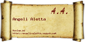 Angeli Aletta névjegykártya