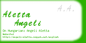 aletta angeli business card